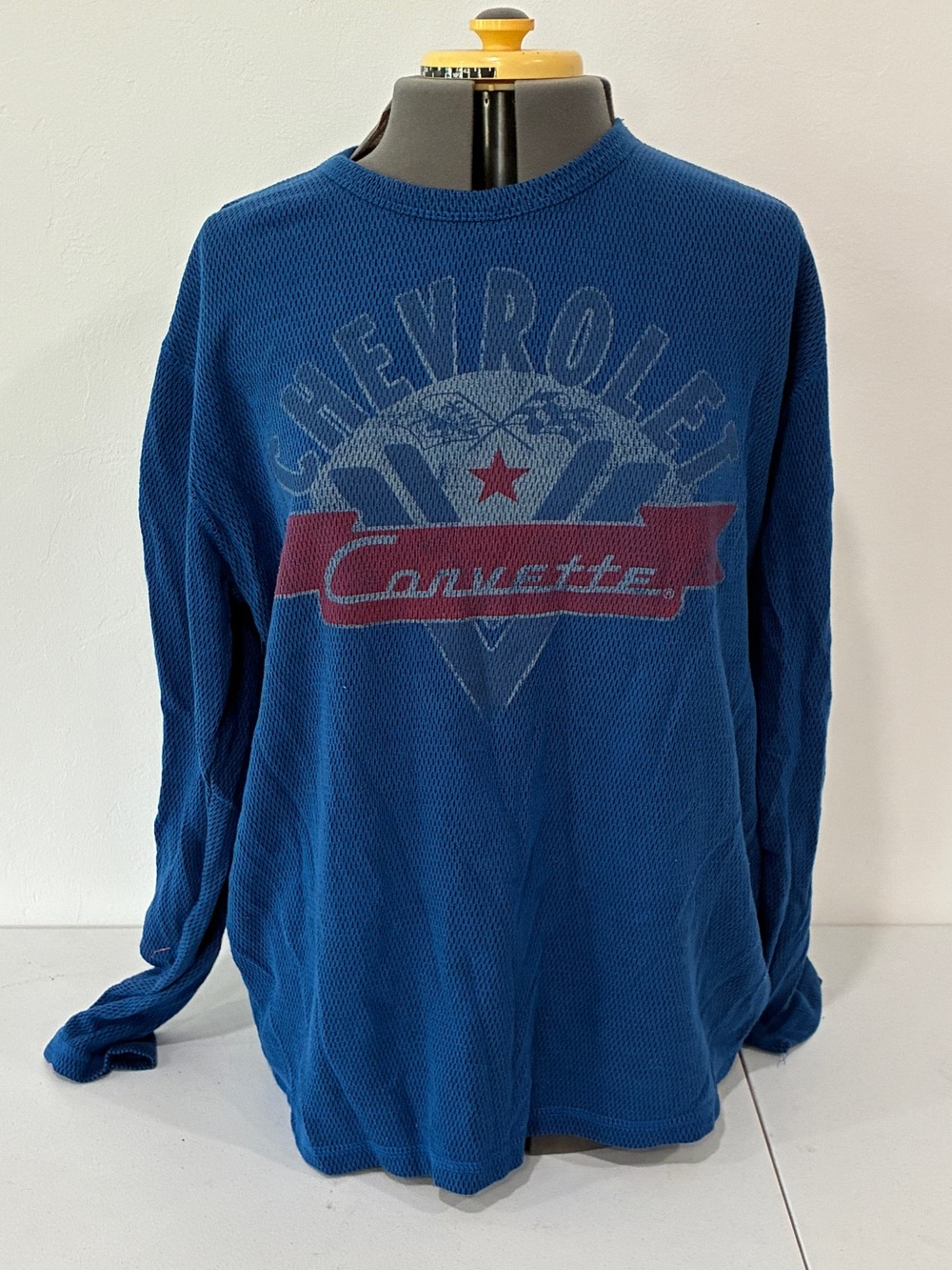 Apostasy Chevrolet Graphic Long Sleeve Shirt Blue Mesh Thermal XXL